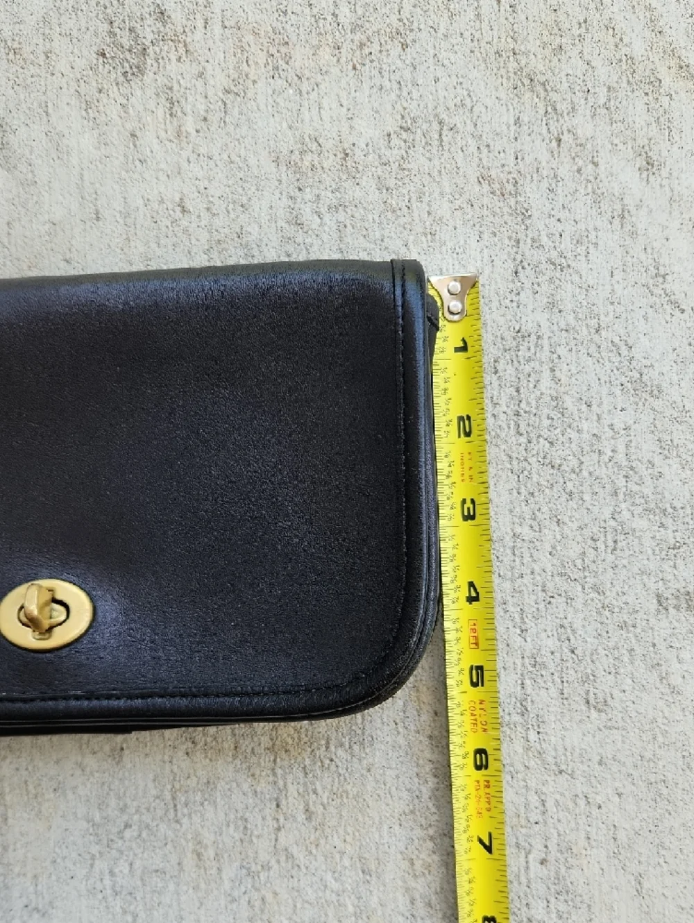 Coach Black Leather Clutch with Gold Turnlock DINKY BAG released in 1974
